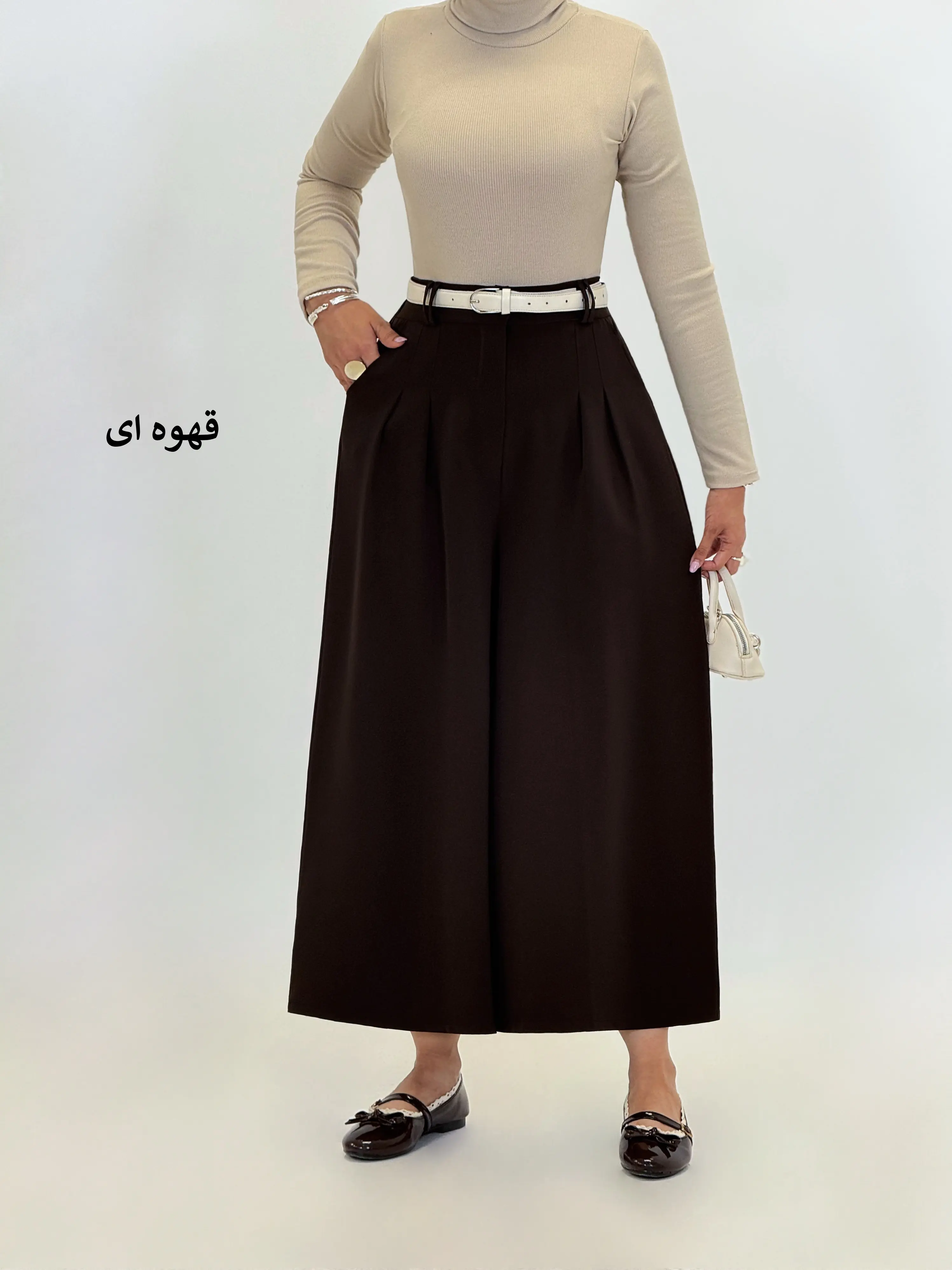 7155-دامن شلواری کرپ
